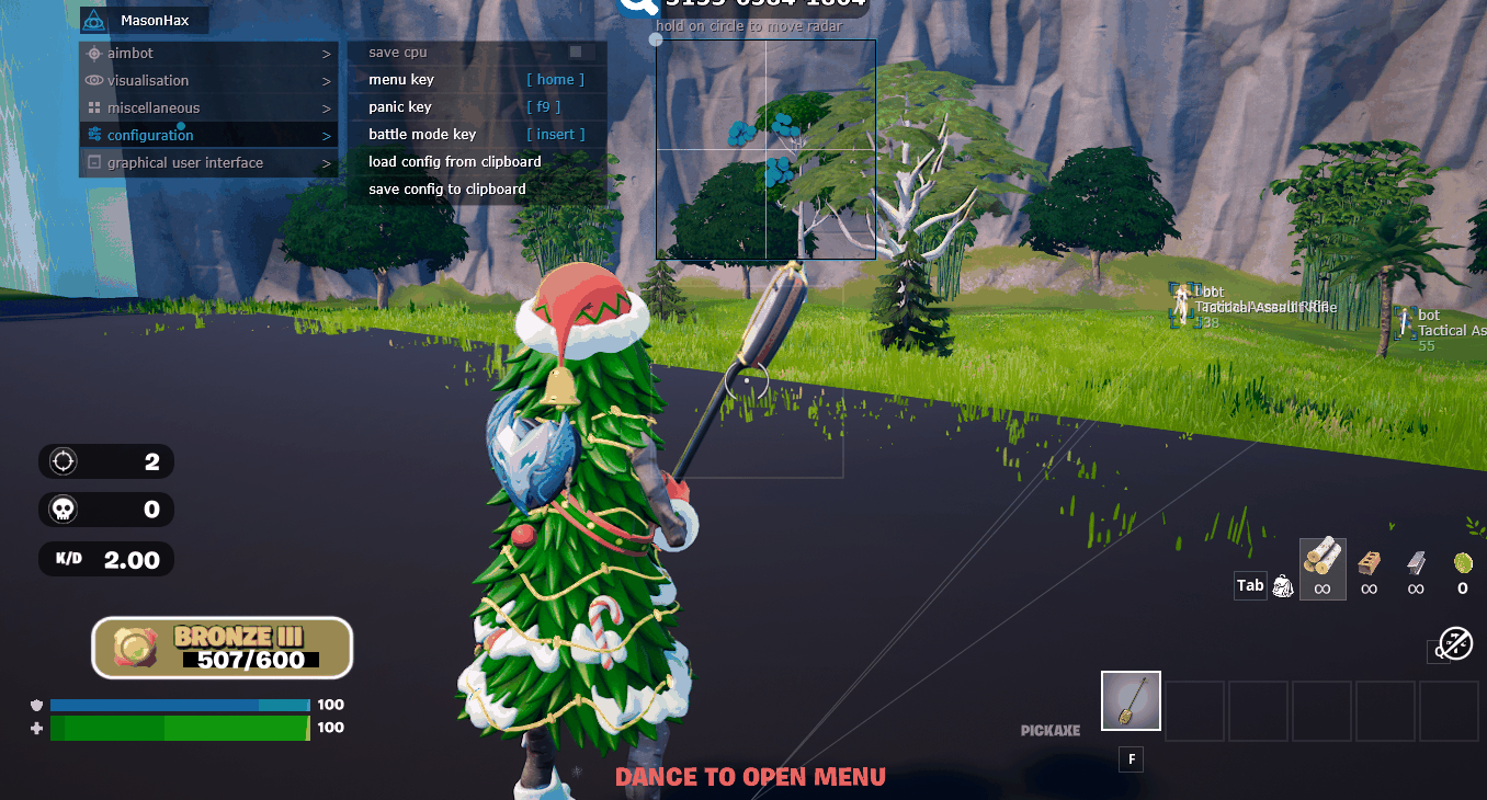 Mason Fortnite — скриншот чита в игре 1