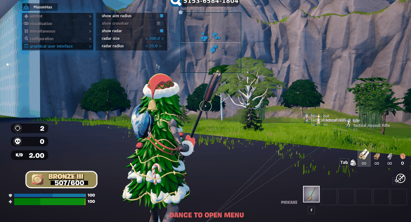 Mason Fortnite — скриншот чита в игре 2