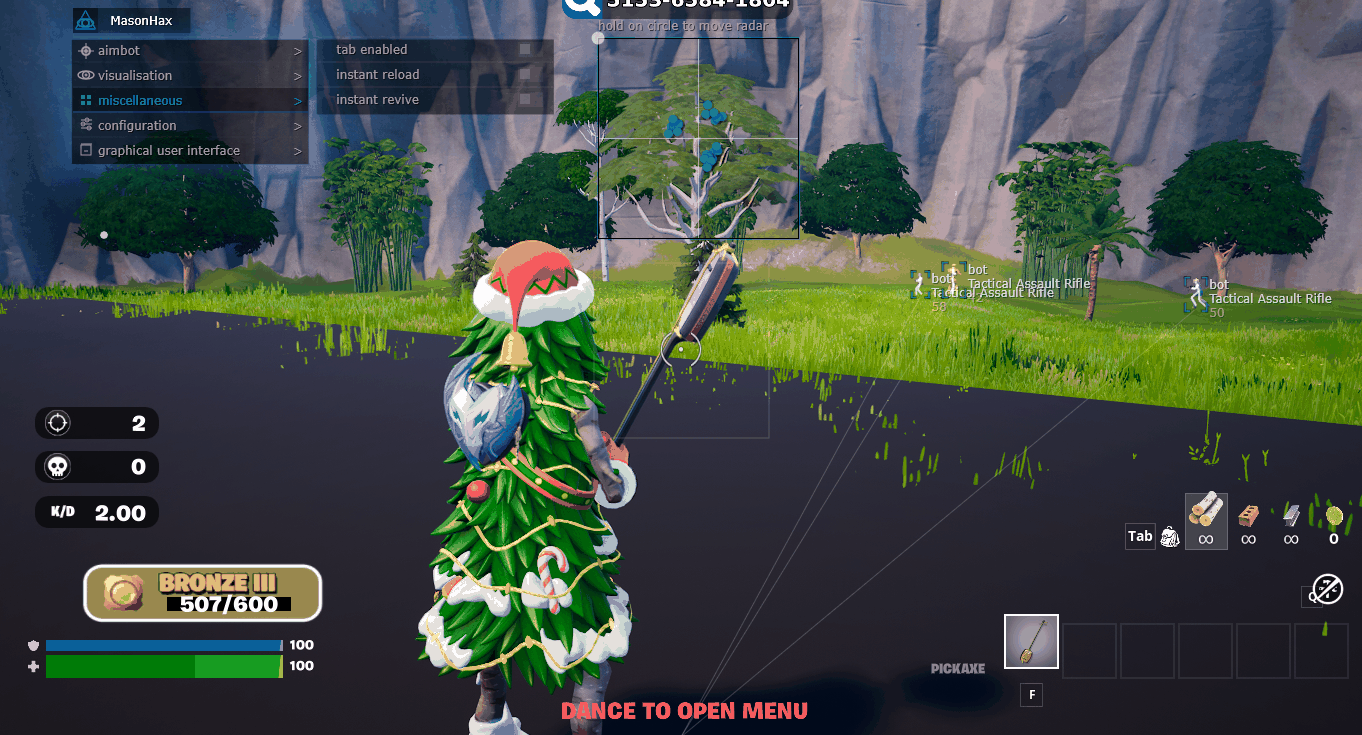 Mason Fortnite — скриншот чита в игре 4
