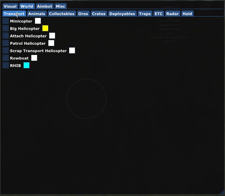 Mason RUST AXE RAGE - Vehicle and resource visualization